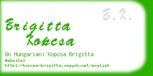 brigitta kopcsa business card